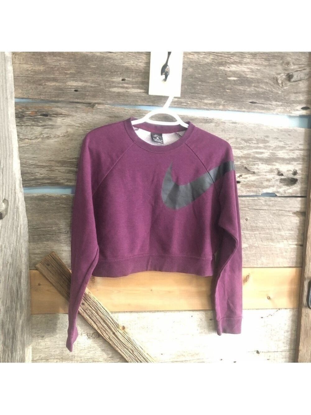 Nike Size XS Burgundy Cropped Sweatshirt